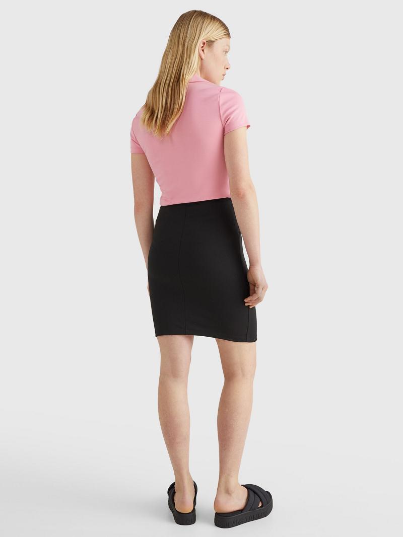 Női Tommy Hilfiger Solid Bodycon Szoknya Fekete | HU 337FDN